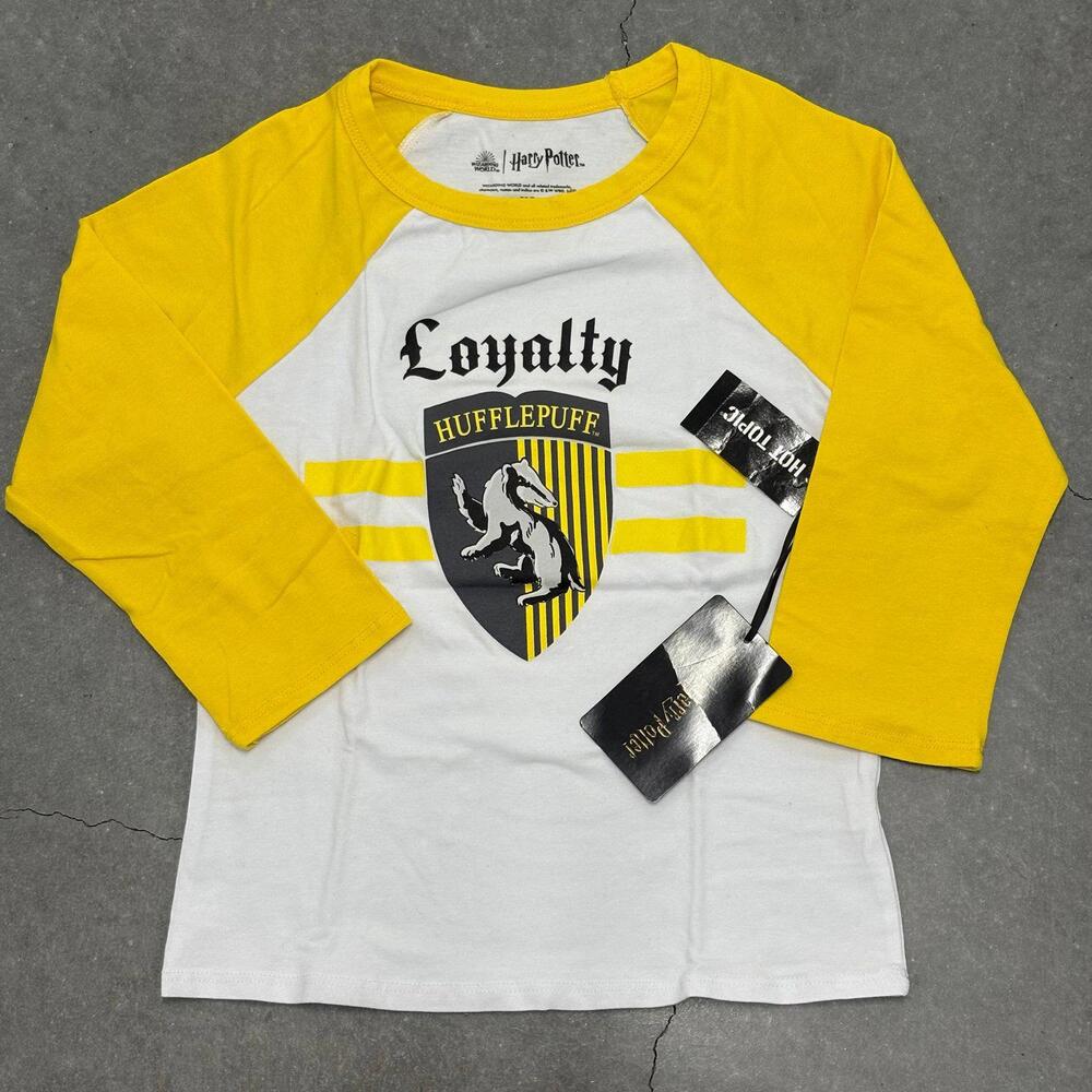 Hot Topic Harry Potter Hufflepuff Long Sleeve Kids T Shirt